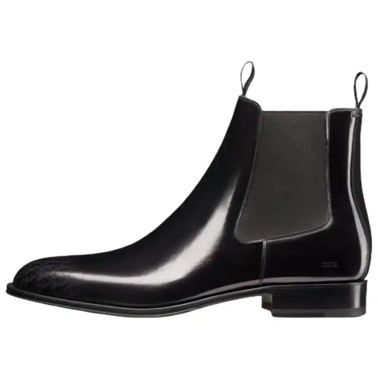 DIOR Timeless Ankle Length Chelsea Boots Men's Black