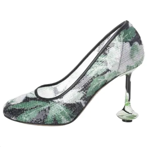 LOEWE Toy Polyester Irregular Heel High Heels 9cm Women's Green