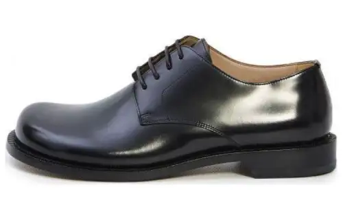 LOEWE Campo Cow Leather Dress Shoes Men's Black