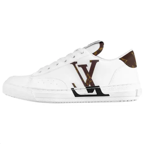 LOUIS VUITTON Charlie Low top Stylish Skateboarding Shoes Women's White Brown