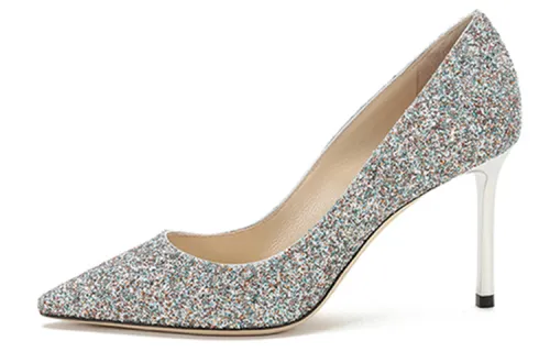 Jimmy Choo Romy Slim Heel High Heels Women's Silver