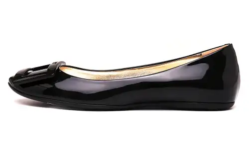 Roger Vivier Patent Leather Casual Shoes Women's Black