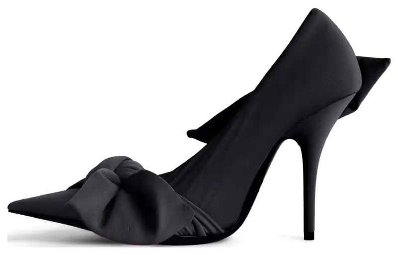 Balenciaga Knife Fabric Slim Heel High Heels 11cm Women's Black