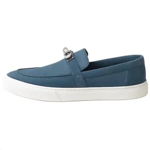 HERMES Game Loafers Men's Blue