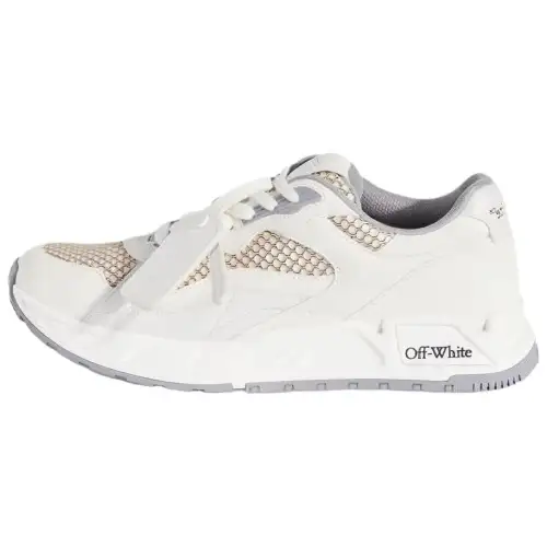 OFF WHITE Kick Off Low Top Sneakers 'White Tan'