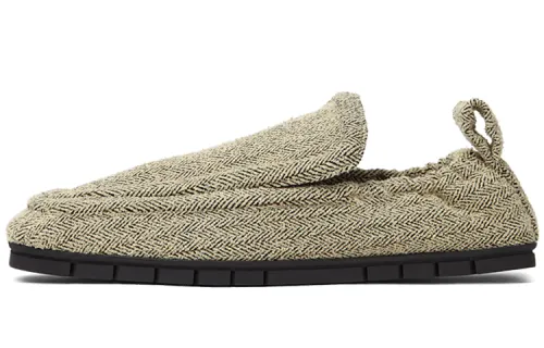 Bottega Veneta Plank Casual Loafers Men's Black Beige