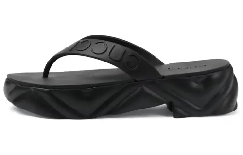 Gucci Wmns Thong Platform Sandal 'Black' Women's