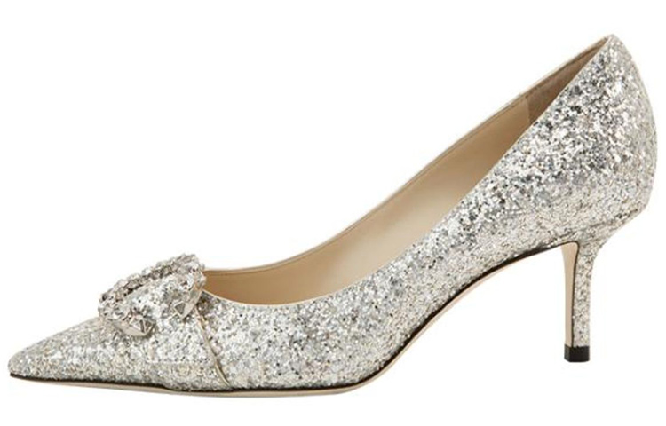 Jimmy Choo Saresa Slim Heel High Heels 6.5cm Women's Silver