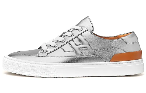 HERMES Deep Low top Stylish Skateboarding Shoes Women's Silver Gray