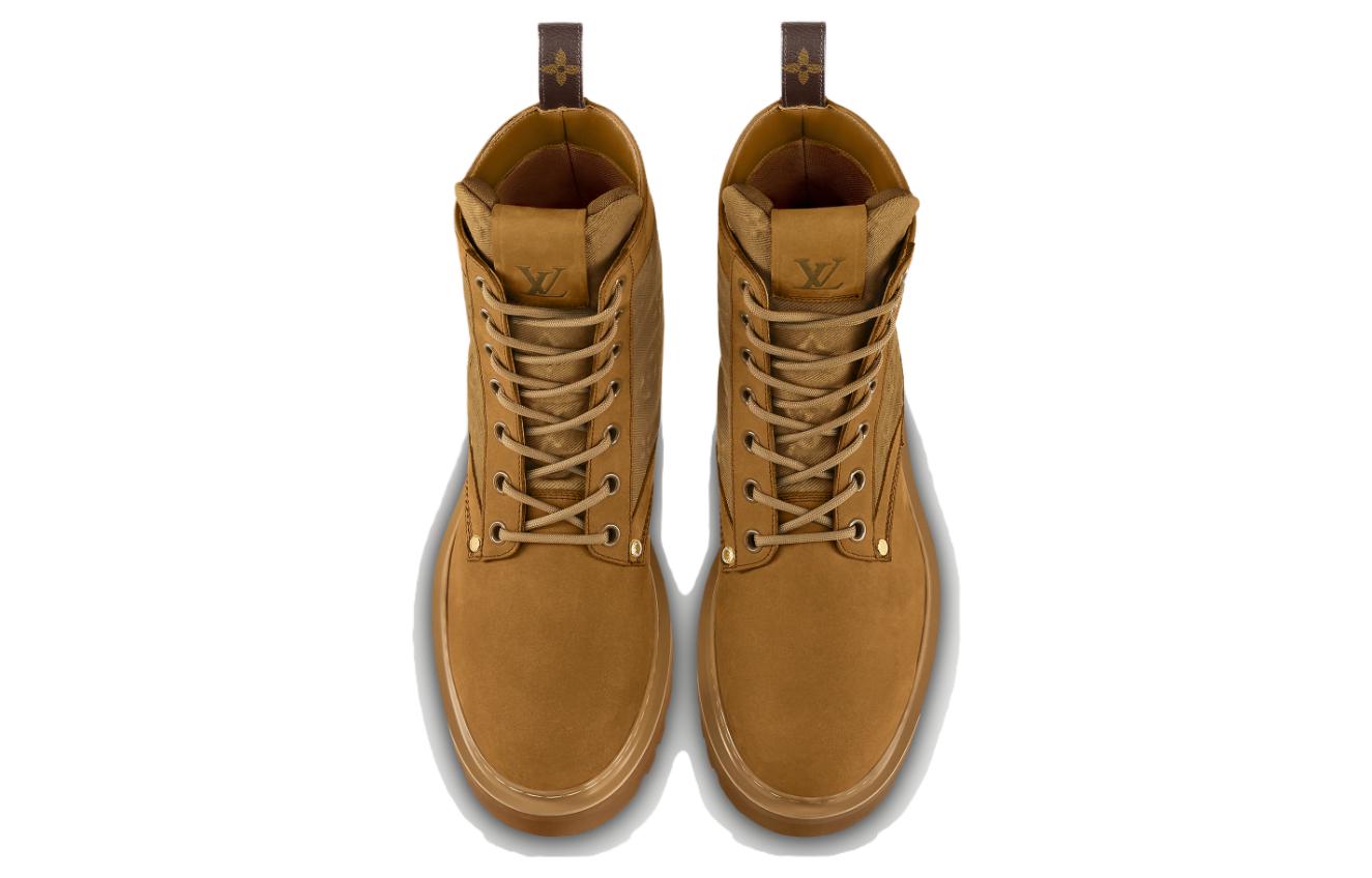 Мужские ботинки Louis Vuitton Ranger Boots (коричневые) — фото 4