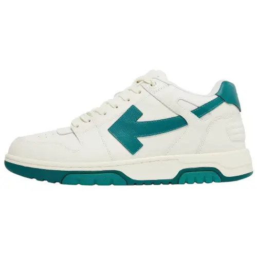 OFF WHITE Out Of Office Ooo Low Tops White Green FW22