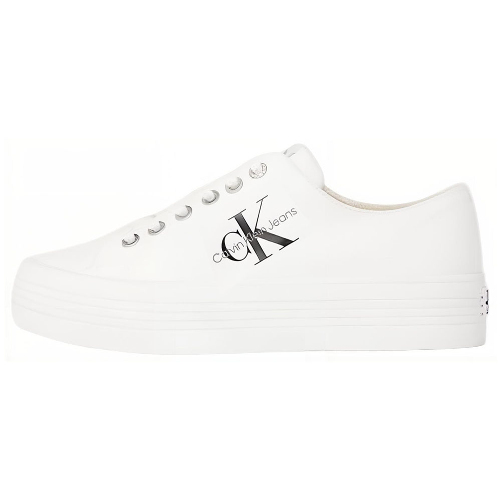 CKJ CALVIN KLEIN JEANS Lightweight Low top Canvas Shoes Women's White