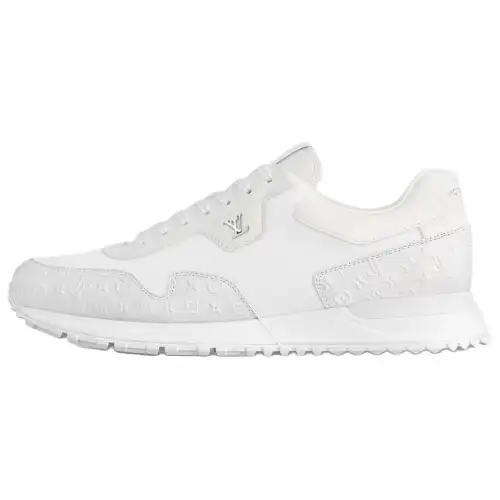 LOUIS VUITTON Run Away Cow Leather Low top Casual Shoes Men's White