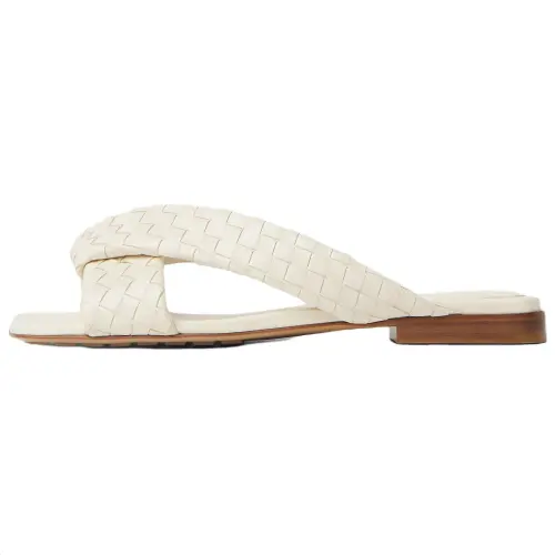 Bottega Veneta Slide Slippers Women's Ecru