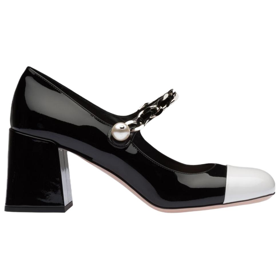 MIU MIU Two-tone Patent Leather 65mm Pumps