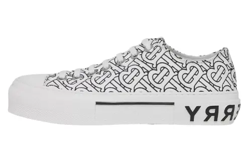 Burberry Low top Stylish Skateboarding Shoes Women's White