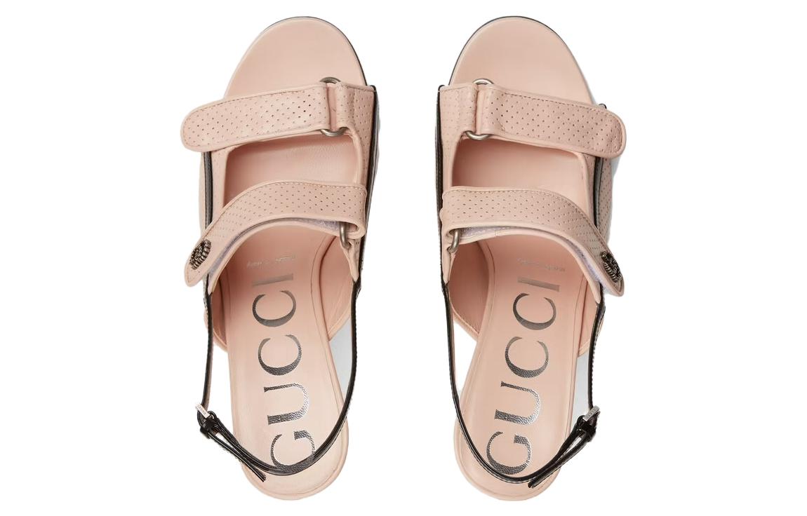 Женские сандалии Gucci G 7.5cm (розовые) — фото 4