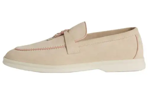 Loro Piana Summer Charms Walk Loafers Women's Pink Sand