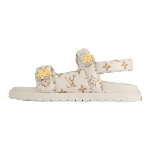 LOUIS VUITTON LV Sunset Comfort One Strap Sandals Women's White
