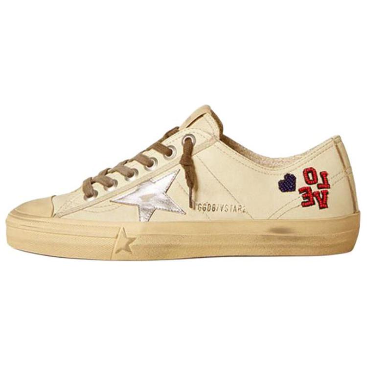 Женские кеды Golden Goose V-Star (коричневые)