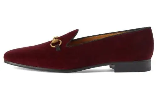 GUCCI Horsebit Men's Casual Shoes Men's Burgundy