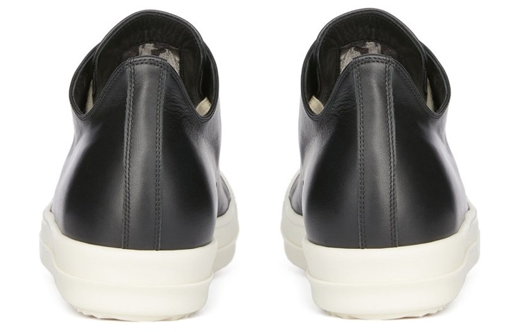RICK OWENS/RO Leather Low top Stylish Skateboarding Shoes Men's Black