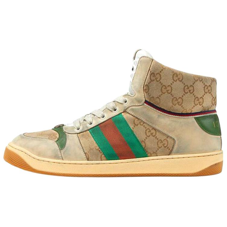 Мужские кеды Gucci Screener (коричневые)