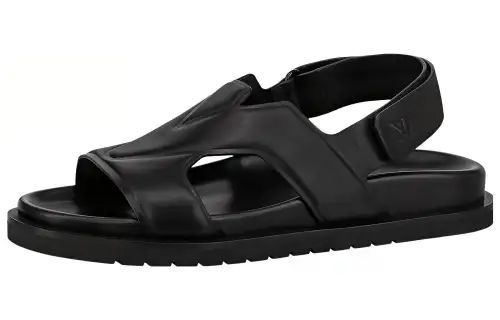 LOUIS VUITTON Oasis One Strap Sandals Men's Black