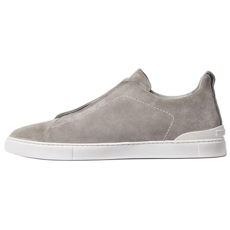 Zegna Triple Stitch Suede Sneakers