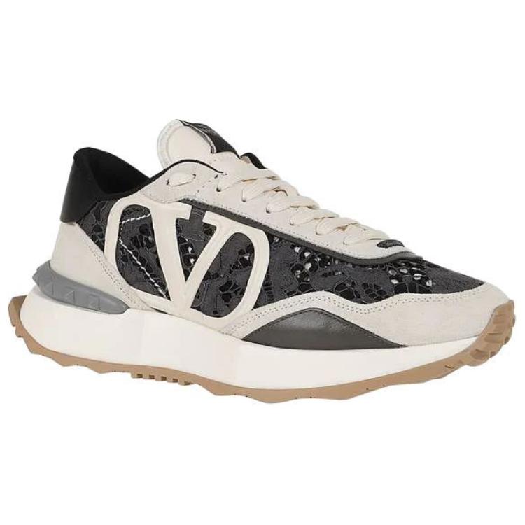 Женские кроссовки Valentino Lacerunner (черно-белые) — фото 3