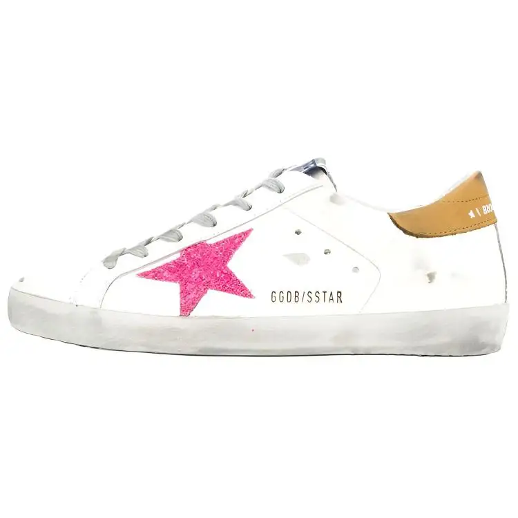 Golden Goose Super Star Comfortable Stylish Skateboarding Shoes Women's White Pink