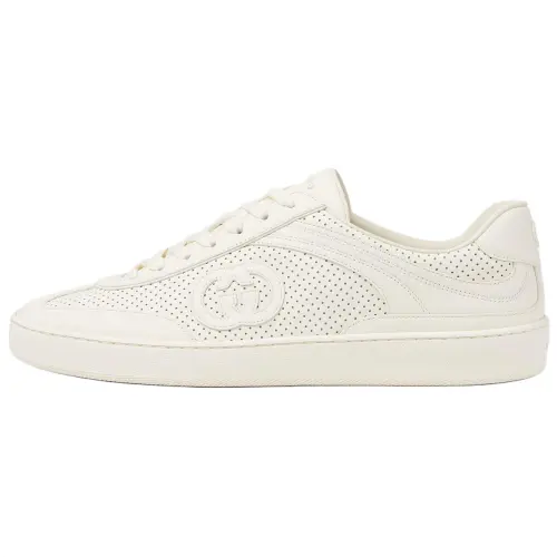 GUCCI G75 Leather Low top Skateboard Shoes Men's White
