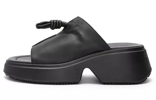 LOEWE Flamenco Slide Slippers Women's Black