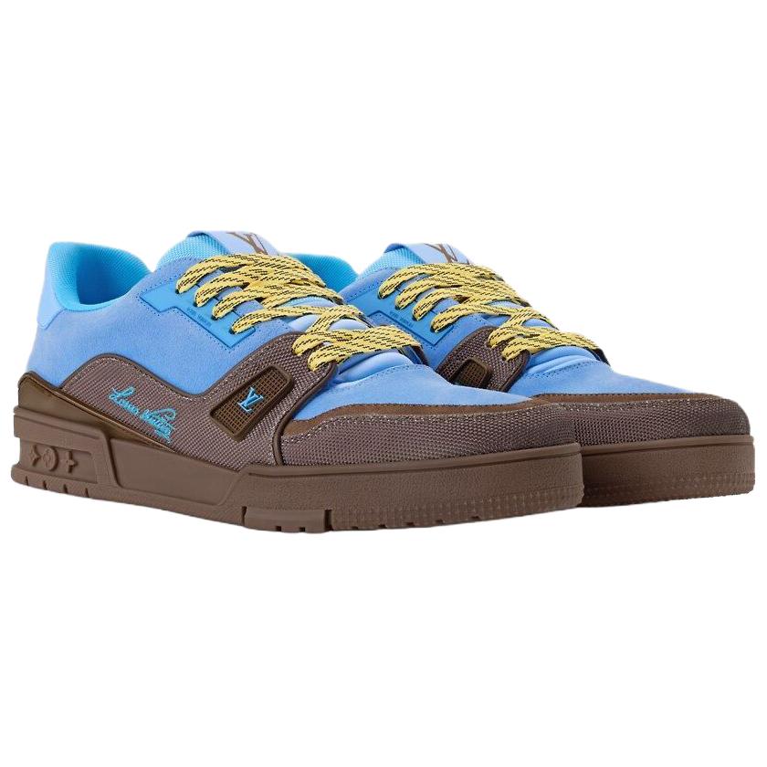Мужские кеды Louis Vuitton Trainer (синие) — фото 3