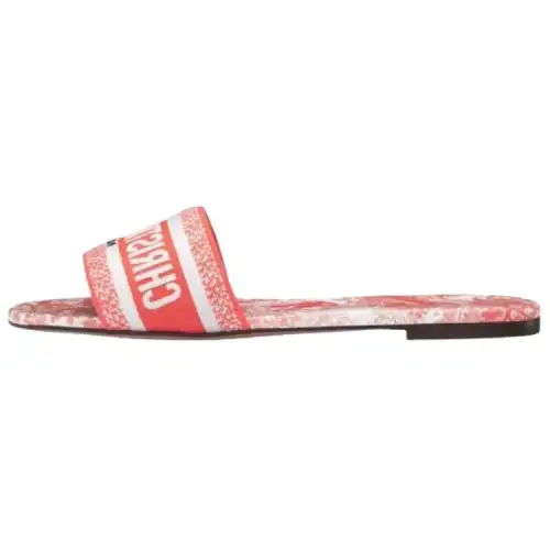 DIOR Dioriviera Slide Slippers Women's Orange Red
