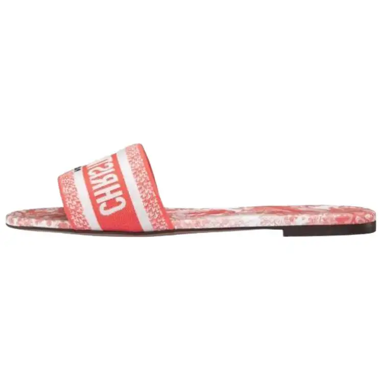 DIOR Dioriviera Slide Slippers Women's Orange Red