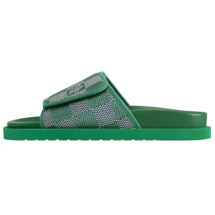 LOUIS VUITTON Miami Slide Slippers Men's Green