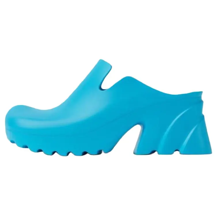 Bottega Veneta Flash Chunky Heel Closed Toe Slippers Women's Blue
