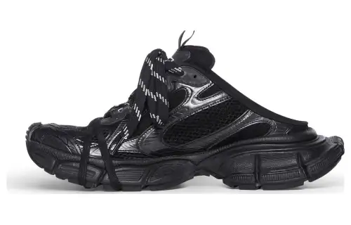 Balenciaga 3XL Mules 'Black Mesh And Polyurethane' Women's