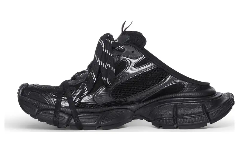 Balenciaga 3XL Mules 'Black Mesh And Polyurethane' Women's