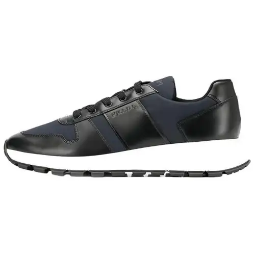 PRADA Leather Low top Casual Shoes Men's Black