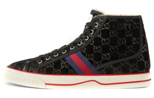 GUCCI Tennis 1977 Stylish Skateboarding Shoes Women's Black