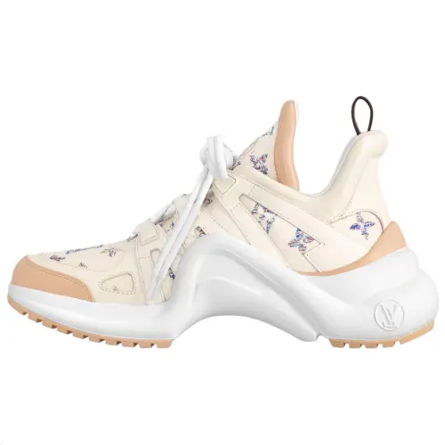 LOUIS VUITTON Archlight Abrasion Resistant Low top Chunky Sneakers Women's Beige Apricot