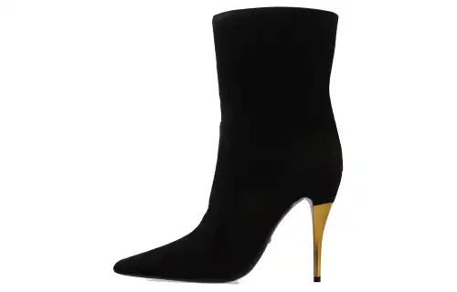 GUCCI Suede Ankle Boots Women's Black