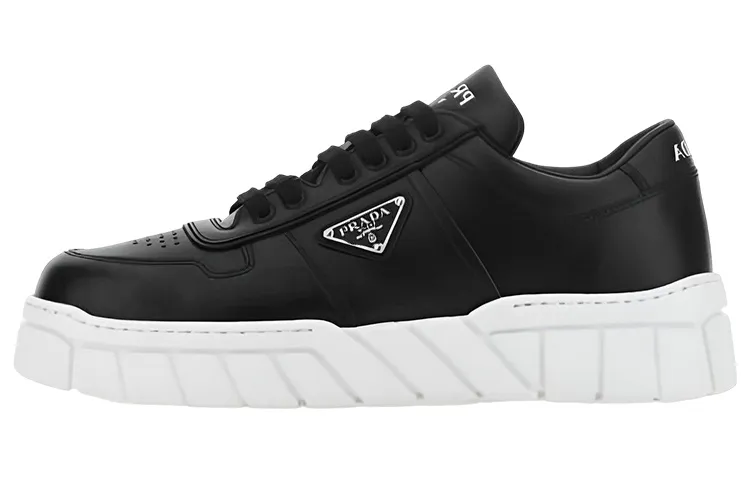 PRADA Leather Sneakers 'Black'
