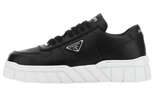 PRADA Leather Sneakers 'Black'