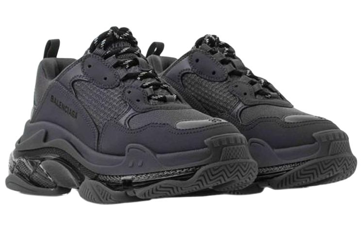 Женские кроссовки Balenciaga Triple S (темно-синие) — фото 4
