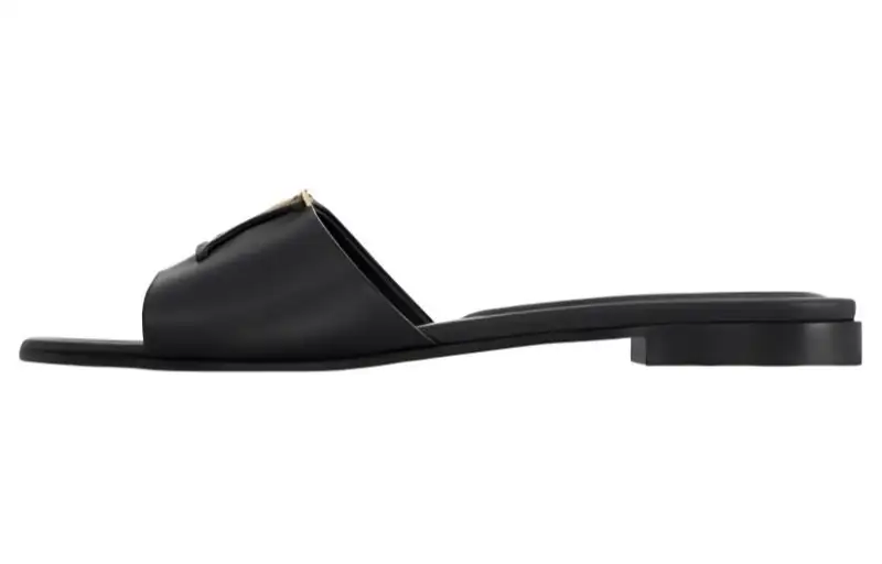LOUIS VUITTON Capri Slide Slippers Women's Black