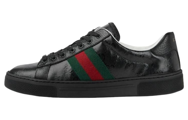 Gucci Wmns Ace 'GG Crystal Canvas - Black' Women's
