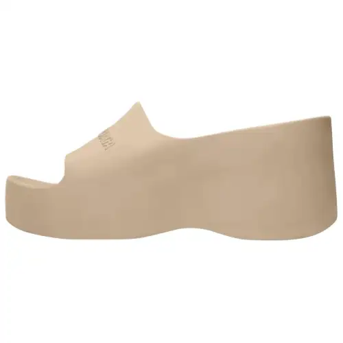 Balenciaga Logo-embossed Platform-wedge Slides